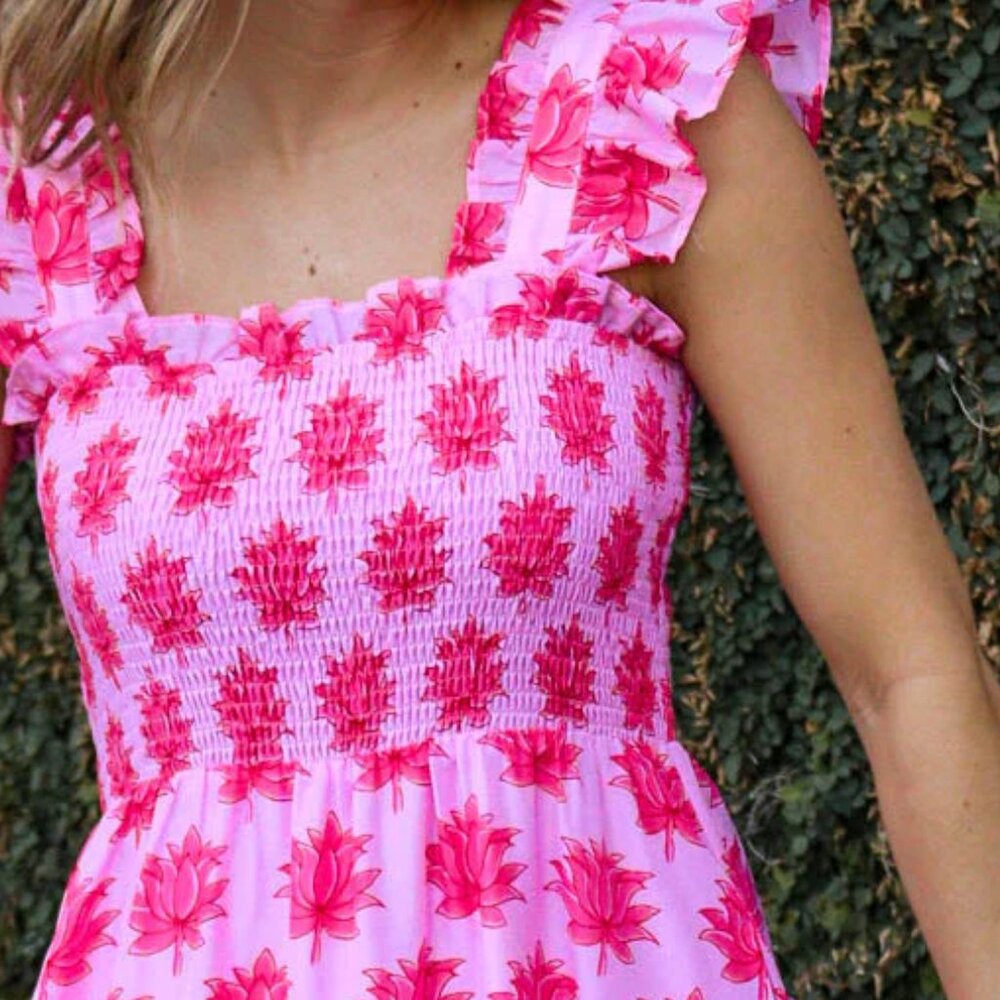 The Elsie Ruffle Strap Midi Dress - Picture 3 of 5